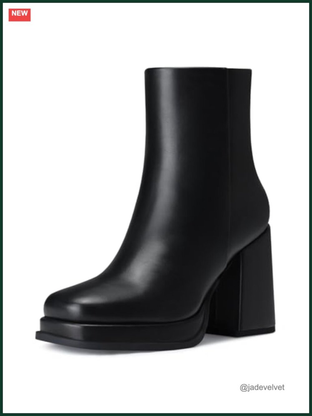 Womens Platform Ankle Boots Chunky High Heel Booties PU Leather